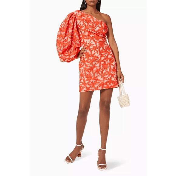 KEEPSAKE THE LABEL Parallel One-Shoulder Puff Sleeve Mini Dress Sz XS - Picture 2 of 9